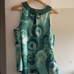 Ricki's Teal Swirl Sleeveless Shell Top